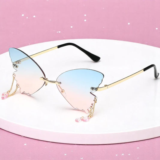 Flutterkiss Charm Shades – Sunglasses | Iridescent pastel fashion accessory from Rainbowscape