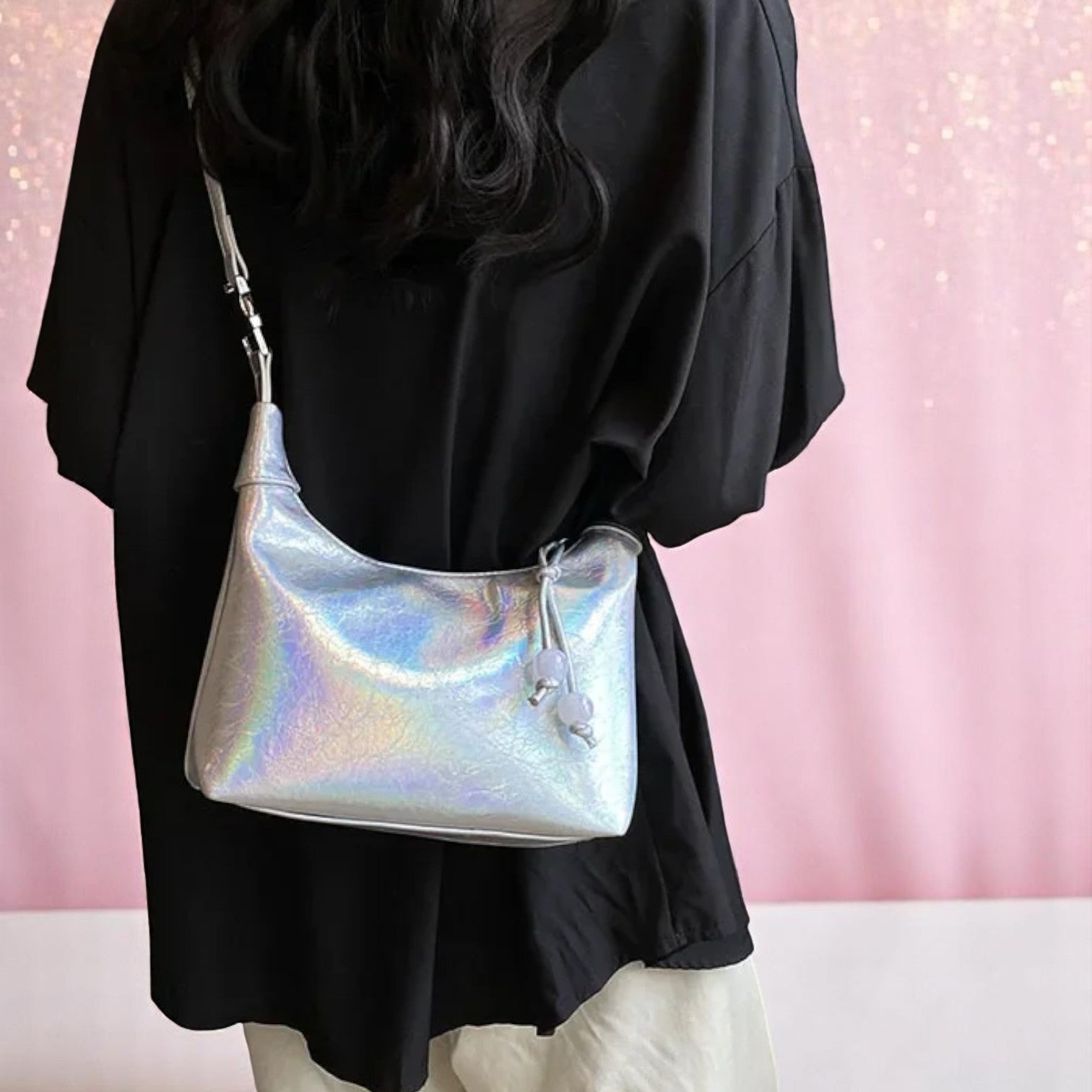Moonlit Mochi Dumpling Bag – Handbag | Iridescent pastel fashion accessory from Rainbowscape