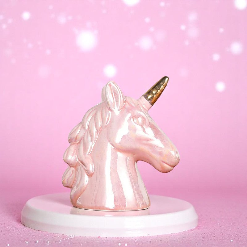 The Gilded Whimsycorn Treasure Keeper – Piggy bank | Iridescent pastel fashion accessory from Rainbowscape