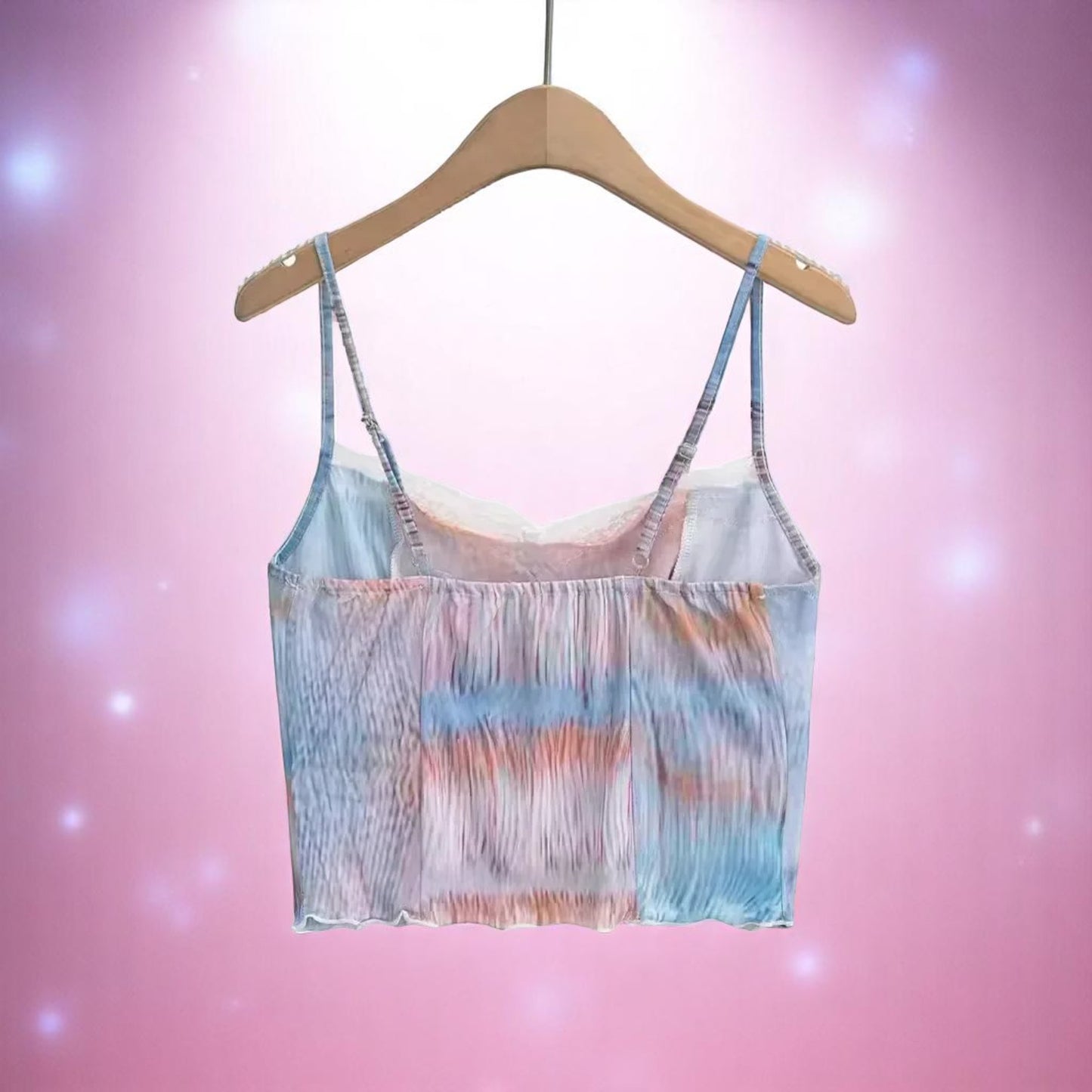Misty Muse Lace Cami – Camis | Iridescent pastel fashion accessory from Rainbowscape