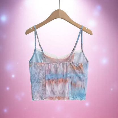 Misty Muse Lace Cami – Camis | Iridescent pastel fashion accessory from Rainbowscape