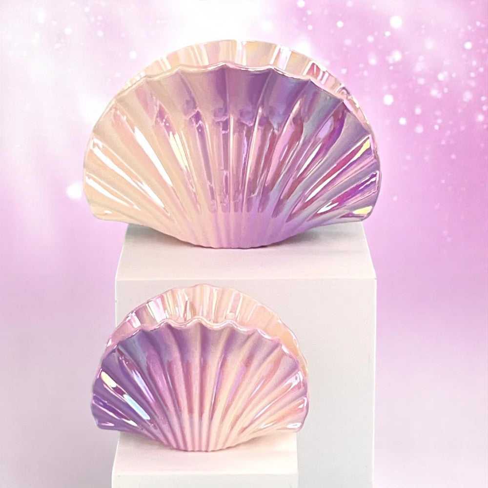 Seashimmer Shell Claw Clip – Hair Clip | Iridescent pastel fashion accessory from Rainbowscape