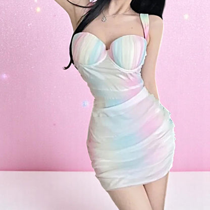 Whispers of the Ether Dress – Dress | Iridescent pastel fashion accessory from Rainbowscape