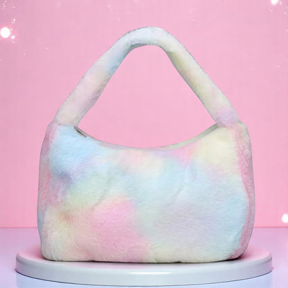 Cloudpuff Candy Pop Shoulder Bag – Handbag | Iridescent pastel fashion accessory from Rainbowscape