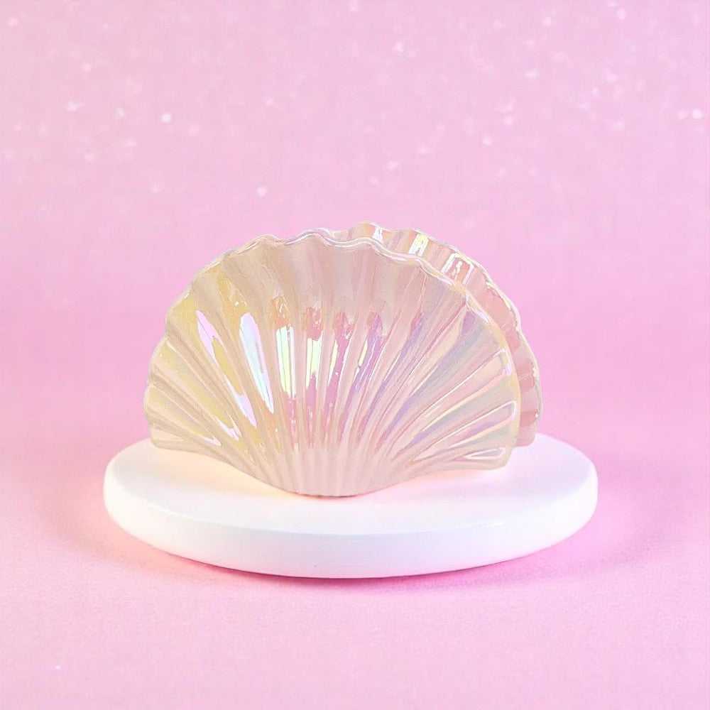 Seashimmer Shell Claw Clip – Hair Clip | Iridescent pastel fashion accessory from Rainbowscape