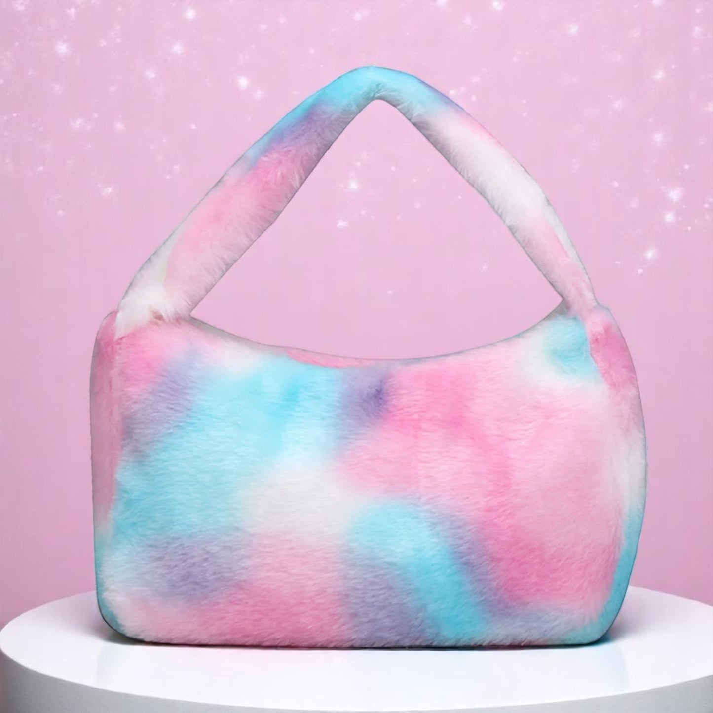 Cloudpuff Candy Pop Shoulder Bag – Handbag | Iridescent pastel fashion accessory from Rainbowscape