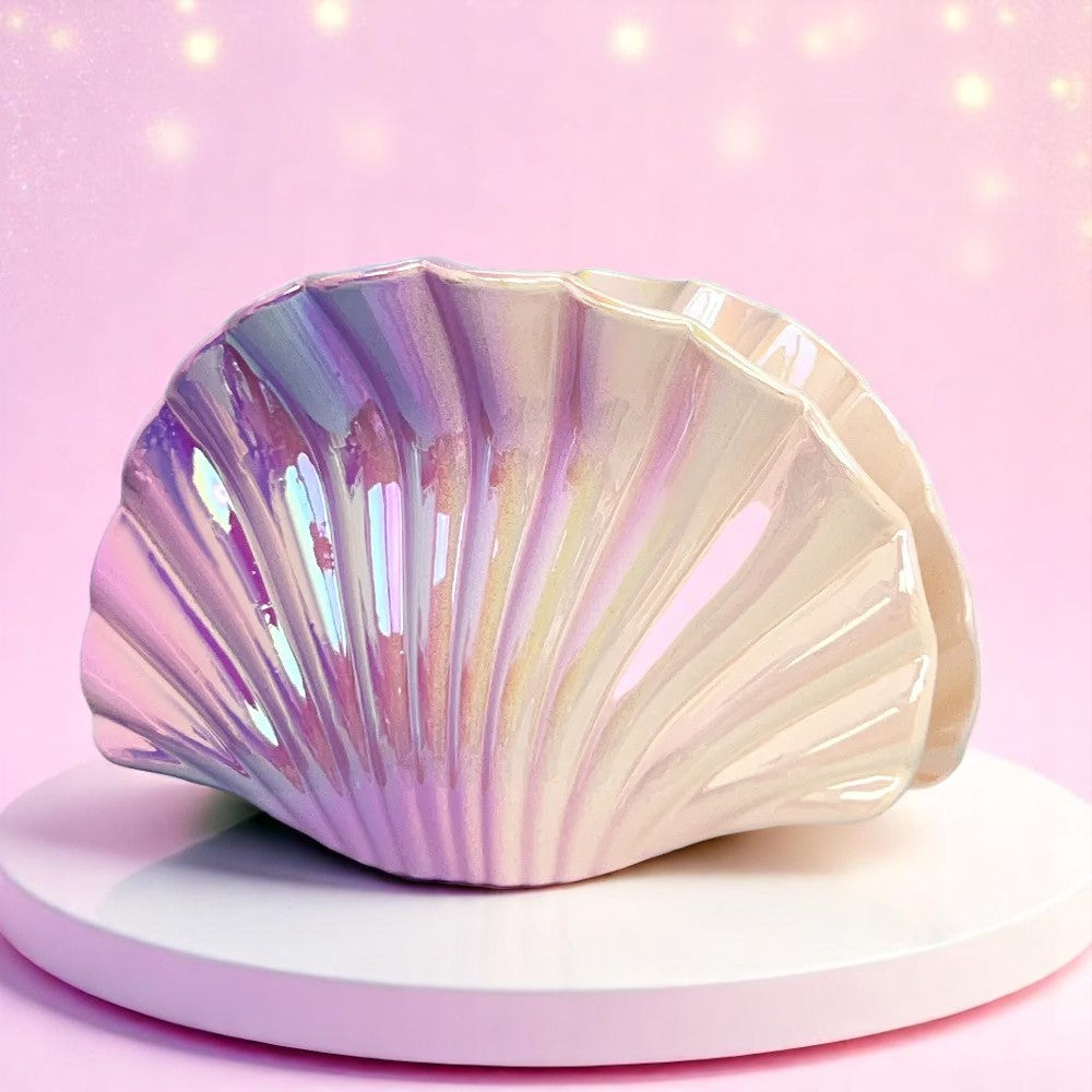 Seashimmer Shell Claw Clip – Hair Clip | Iridescent pastel fashion accessory from Rainbowscape