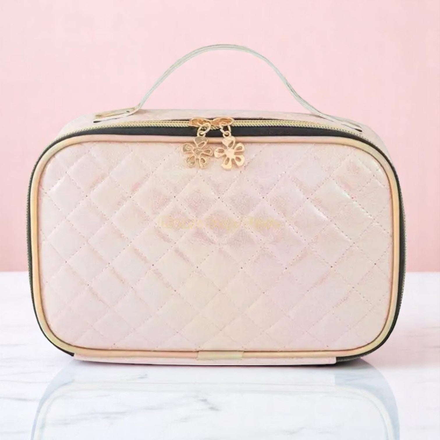 Celestial Glam Travel Vault – Makeup Bag | Iridescent pastel fashion accessory from Rainbowscape