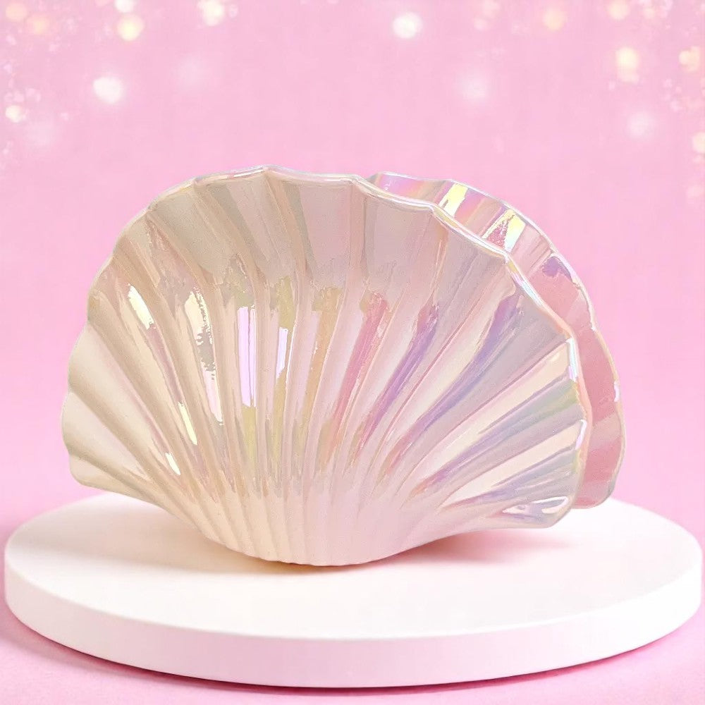 Seashimmer Shell Claw Clip – Hair Clip | Iridescent pastel fashion accessory from Rainbowscape