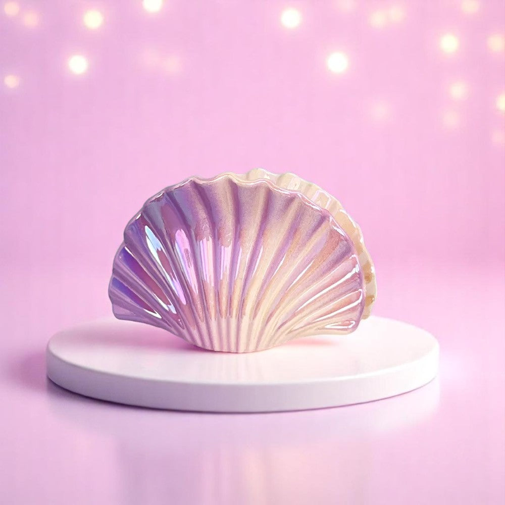Seashimmer Shell Claw Clip – Hair Clip | Iridescent pastel fashion accessory from Rainbowscape