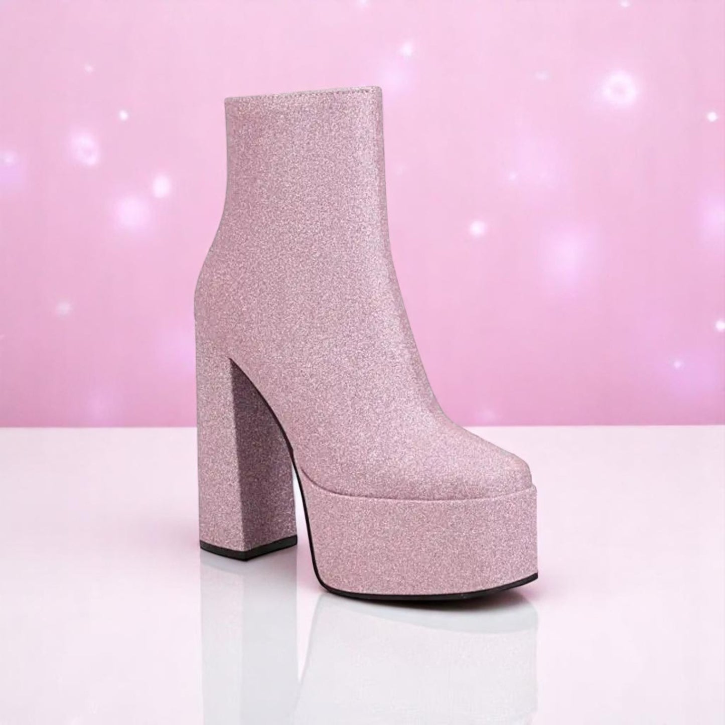 Stardust Strut Glitter Boots – Boots | Iridescent pastel fashion accessory from Rainbowscape